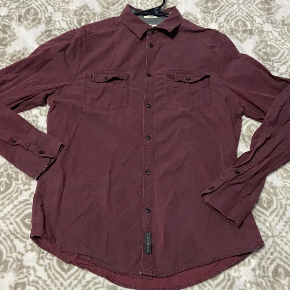 Calvin Klein Burgundy men’s shirt - Picture 1 of 7